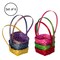 Wickerwise Set of 6 Decorative Baskets in Assorted Colors - Perfect for Easter Egg Hunts, Trick or Treat, Wedding Flower Girl Baskets, Halloween Parties, Christmas Decor, and Thanksgiving Decorations